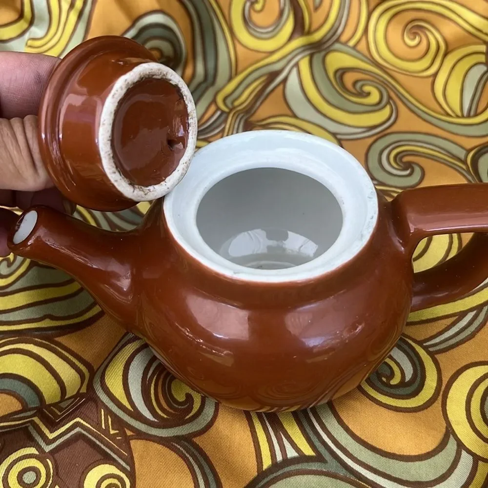 Vintage Shenango China Brown Stoneware Teapot – Made in USA.🌸